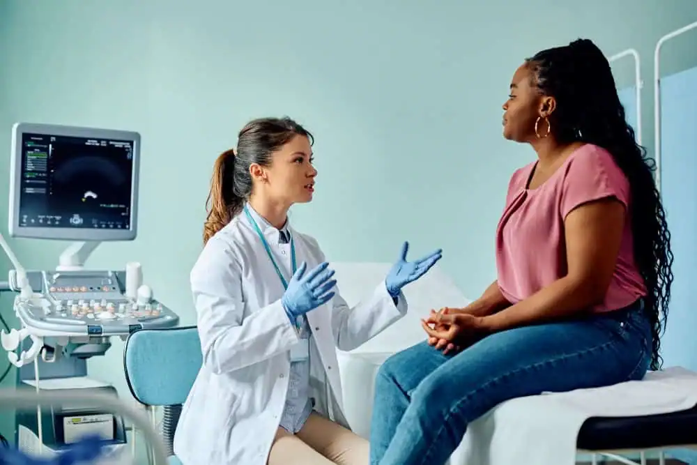 Rejuvenating Intimacy: Exploring Surgical Solutions for Vaginal Laxity 1 Woman have consultation about vaginal laxity Sunbury-on-Thames